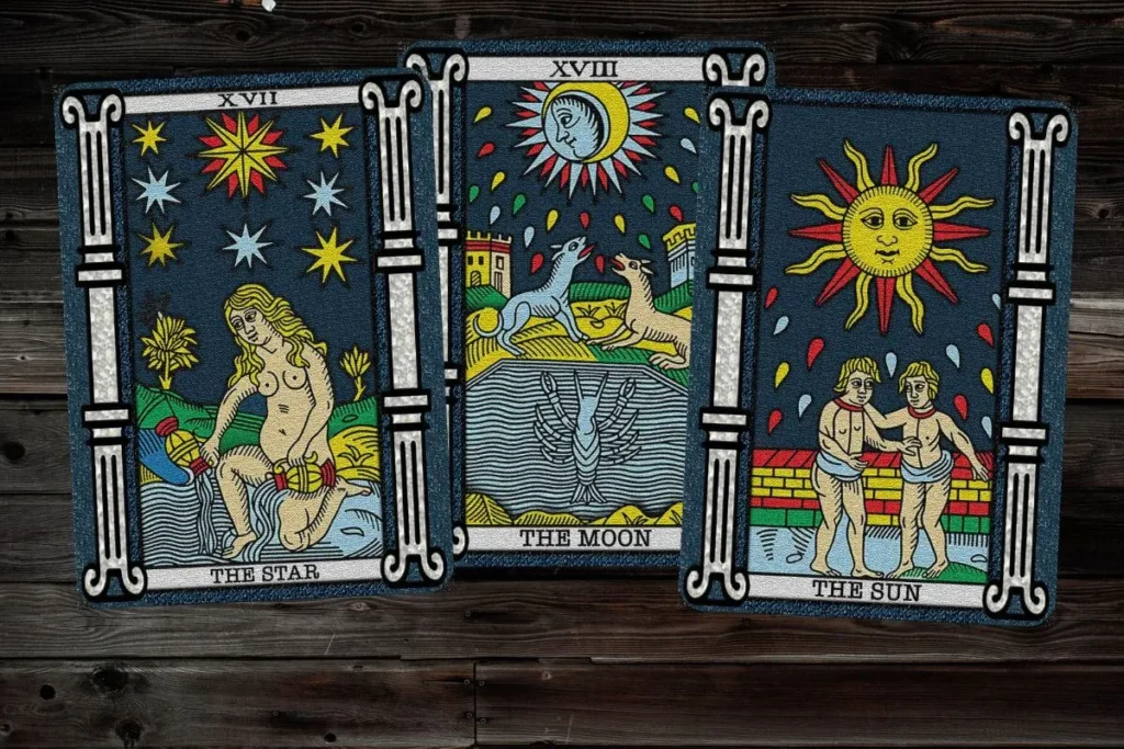 Tiragem de três cartas de Tarô para avaliar uma pergunta de sim ou não